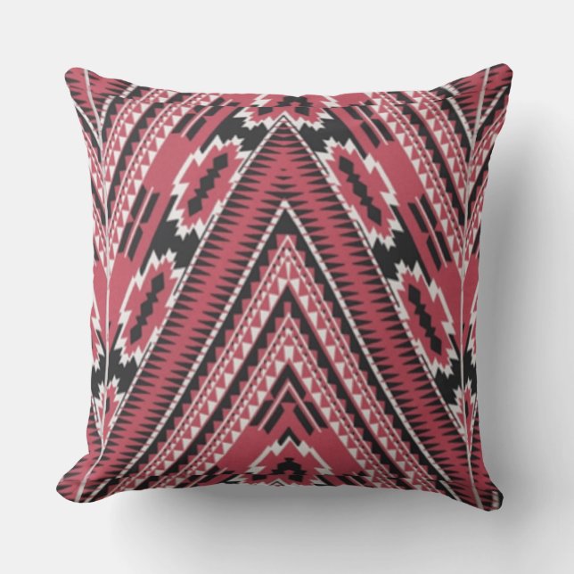 Coral Aztec Cushion (Front)