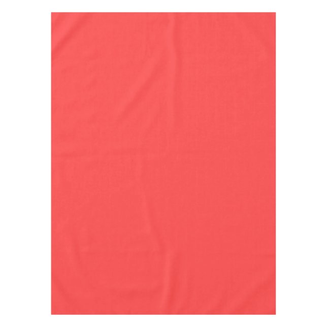 Coral Background Colour Customise This Tablecloth (Front)