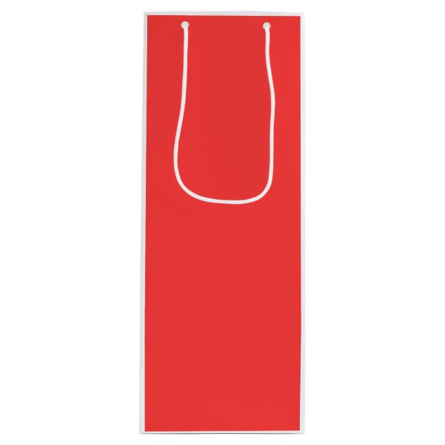 Coral Background Colour Customise This Wine Gift Bag (Front)