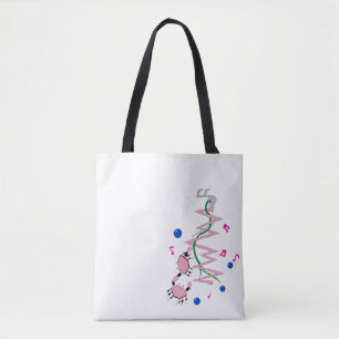 Coral Bass Drop All-Over-Print Tote, Shoulder Tote Bag