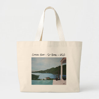 Coral Bay St John USVI Large Tote Bag
