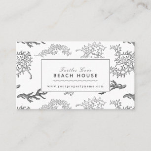 Coral Beach House Cottage B&B Rentals Business Card