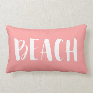 Coral Beach House Nautical Stripe Lumbar Cushion