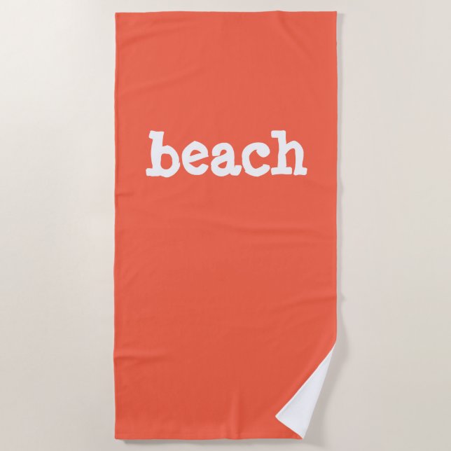 Coral  beach towel (Front)