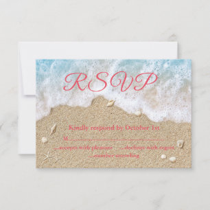 Coral Beach Waves RSVP Card
