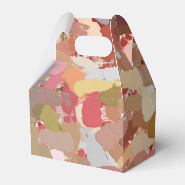 Coral Beads Paint Splatter 5050 favour box (Front Side)