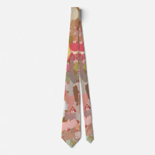 Coral Beads Paint Splatter 5050 necktie