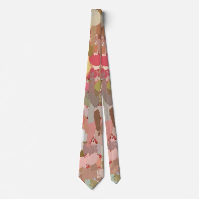 Coral Beads Paint Splatter Tie (Front)