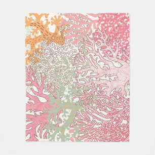Coral Beauty: Underwater Pattern Wonderland. Fleece Blanket
