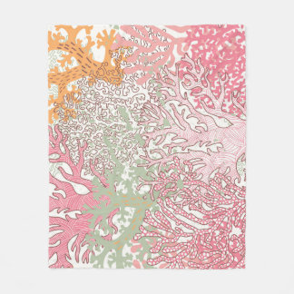 Coral Beauty: Underwater Pattern Wonderland. Fleece Blanket