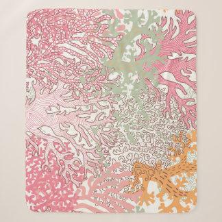 Coral Beauty: Underwater Pattern Wonderland. Sherpa Blanket