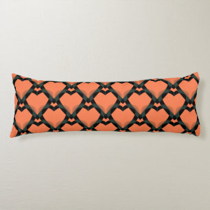 Coral Black hearts Body Cushion