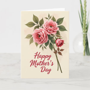 Coral Bloom Mothers Day Card