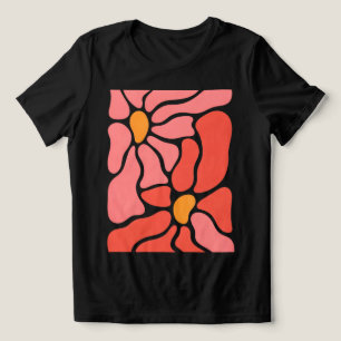 Coral Bloom Women’s Abstract Floral T‑Shirt Tri-Blend Shirt