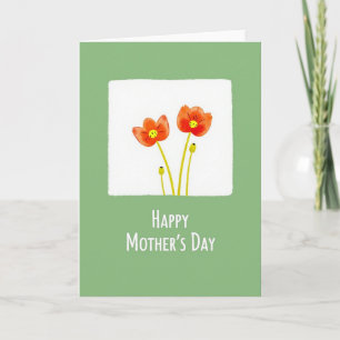 Coral Blooms Mothers Day Card