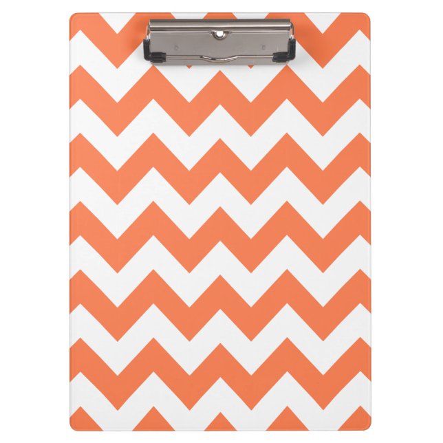 Coral Bold Chevron Clipboard (Front)