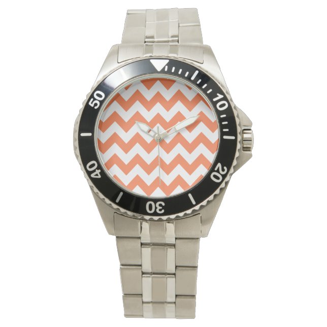 Coral Bold Chevron Watch (Front)