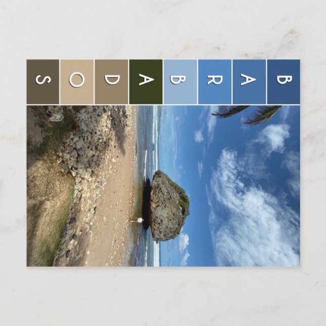 Coral Boulder - Bathsheba, Barbados Postcard (Front)