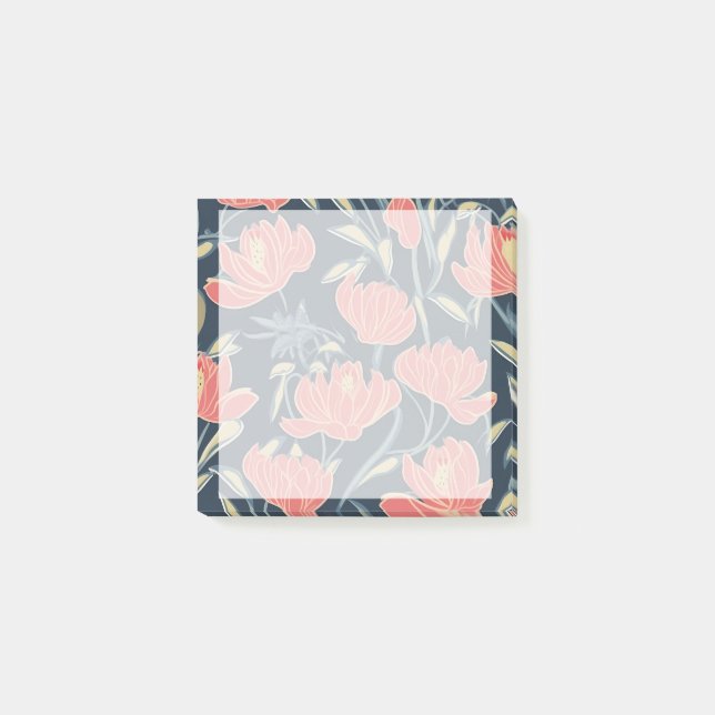 Coral Breeze Floral  Post-it Notes (Front)