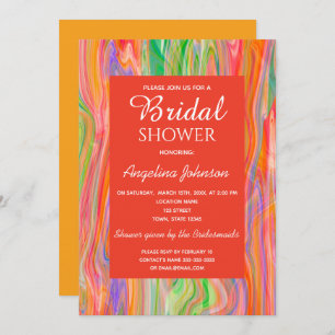 Coral Bridal Shower Invitation