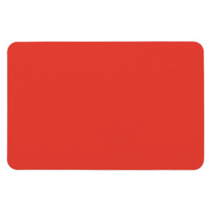 Coral Bright Red Orange Solid Colour Background Magnet