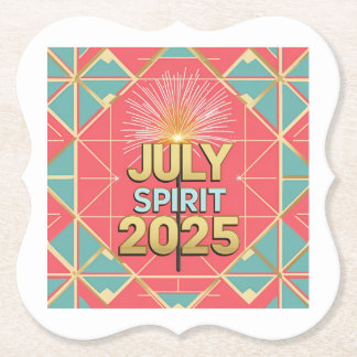Coral Burst Paper Coaster