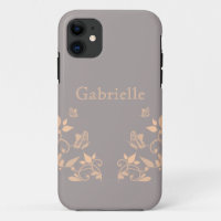 Coral Butterfly Floral BT iPhone 5 Case