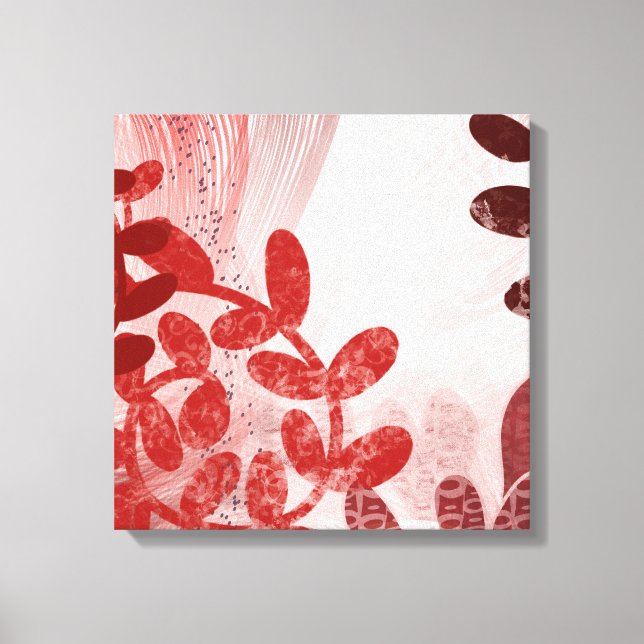 Coral Canopy – Abstract Floral Motion Art Print (Front)