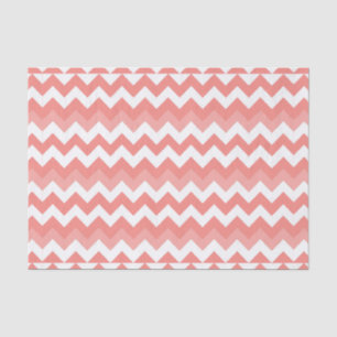 Coral Chevron Tissue Paper