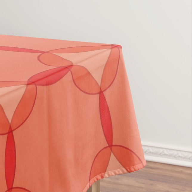 Coral Circles Tablecloth (In Situ)