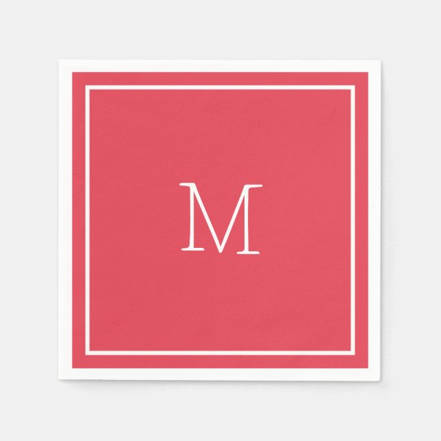 Coral Colour Paper Napkin (Front)