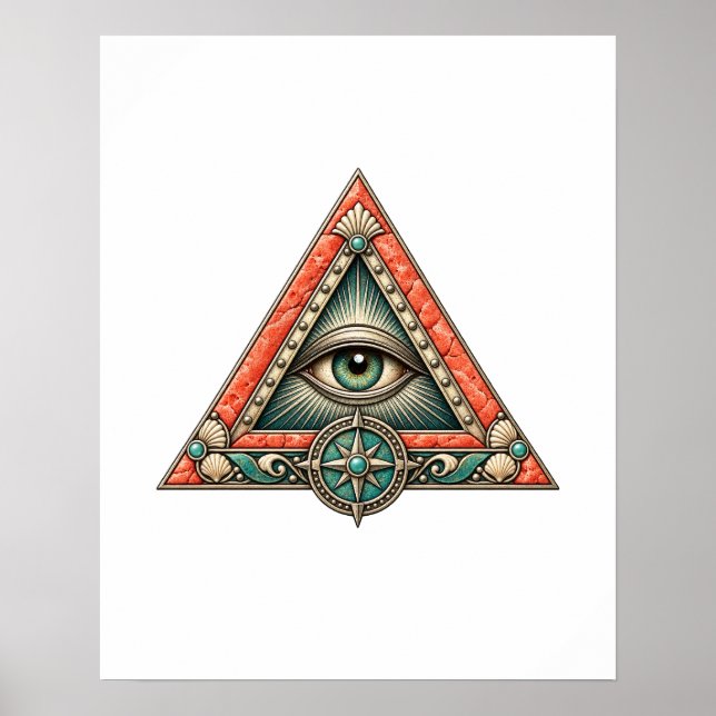 Coral Compass Eye Poster (Front)