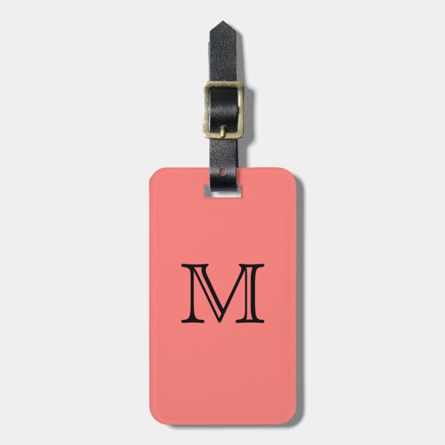 Coral coral luggage tag (Front Vertical)