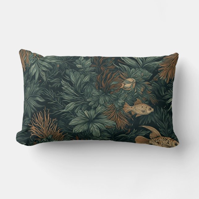 Coral Cosmos Drift - Throw Pillow (Front)