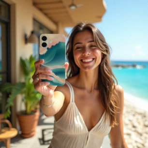 Coral Crest Fluid Abstract Coastal iPhone 16 Case