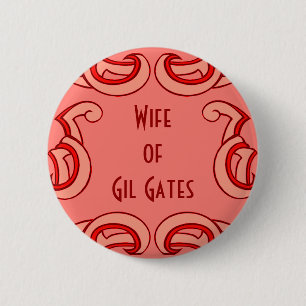 Coral Deco Name Tag 6 Cm Round Badge