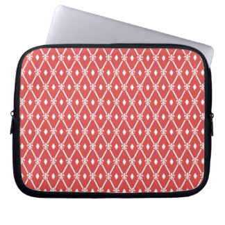 Coral Decorative Lattice Pattern Laptop Sleeve