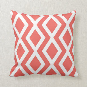 Coral Diamond Cushion