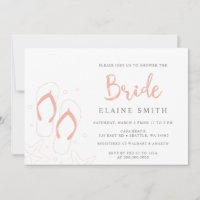 Coral Flip Flops Summer Beach Bridal Shower 