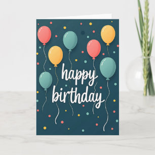 Coral Floating Birthday Card
