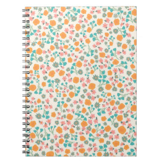 Coral floral notebook