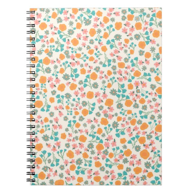 Coral floral notebook (Front)