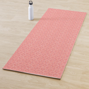Coral Floral   Two Patterns Yoga Mat