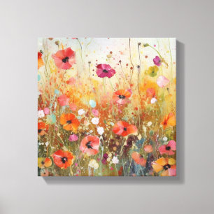 Coral Flower Art Landscape Design Canvas Print