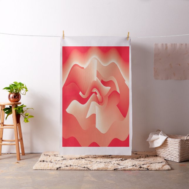 coral flower fabric (In Situ)