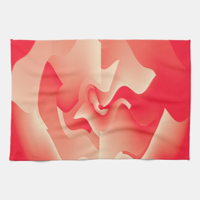 coral flower tea towel (Horizontal)