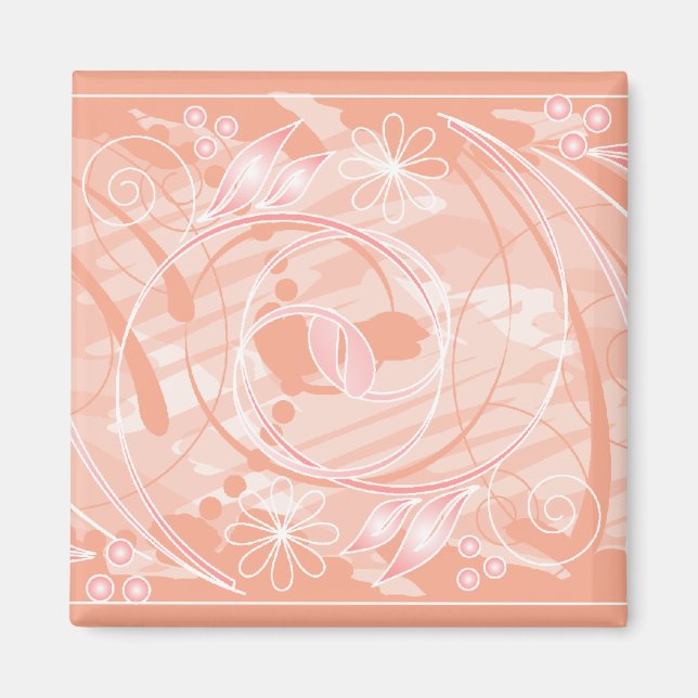 coral flowers magnet (Front)