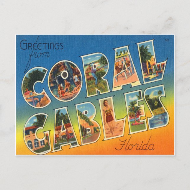 Coral Gables Florida Postcard (Front)