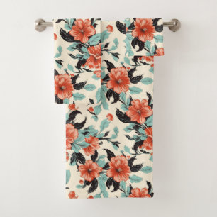 Coral Garden Bath Towel Set