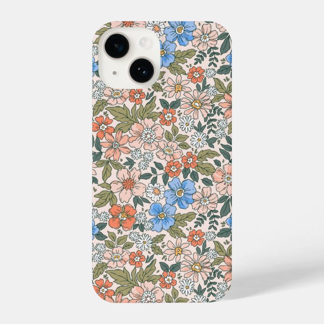 Coral Garden Flower Pattern iPhone Case (Back)